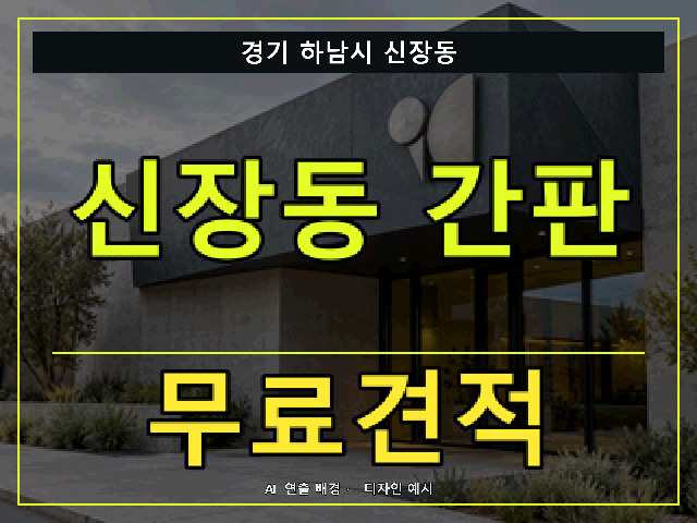경기 하남시 신장동 간판 제작 무료견적 안내 썸네일 · AI 연출 배경