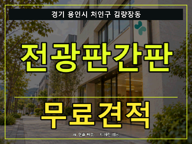 경기 용인시 처인구 김량장동 전광판간판 무료견적 안내 썸네일 · AI 연출 배경