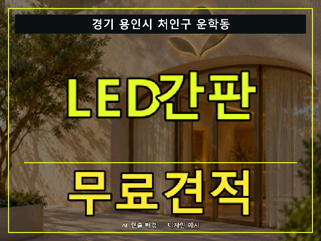 경기 용인시 처인구 운학동 LED간판 무료견적 안내 썸네일 · AI 연출 배경
