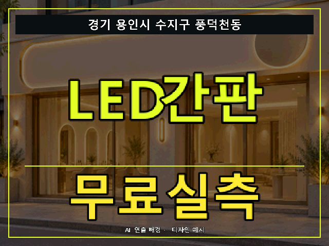 경기 용인시 수지구 풍덕천동 LED간판 무료실측 안내 썸네일 · AI 연출 배경