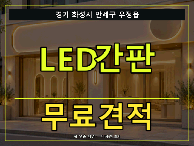 경기 화성시 만세구 우정읍 LED간판 무료견적 안내 썸네일 · AI 연출 배경