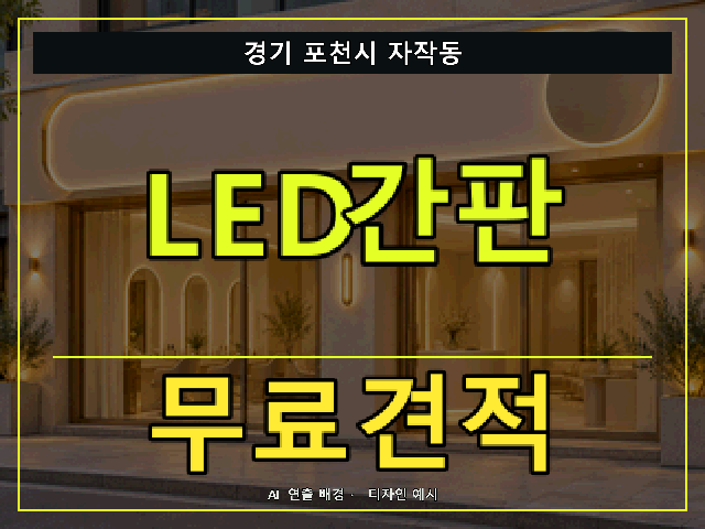 경기 포천시 자작동 LED간판 무료견적 안내 썸네일 · AI 연출 배경