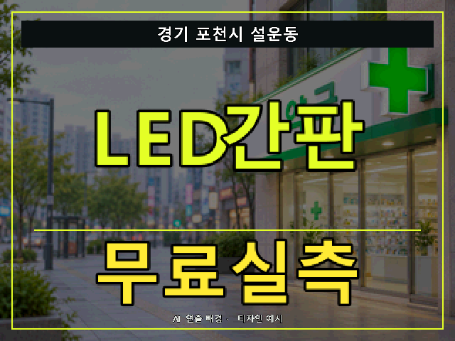 경기 포천시 설운동 LED간판 무료실측 안내 썸네일 · AI 연출 배경