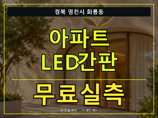경북 영천시 화룡동 아파트 LED간판 무료실측 안내 썸네일 · AI 연출 배경