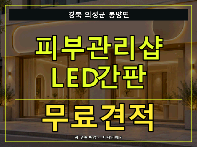 경북 의성군 봉양면 피부관리샵 LED간판 무료견적 안내 썸네일 · AI 연출 배경