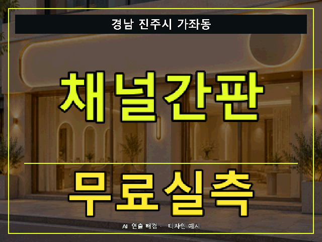 경남 진주시 가좌동 채널간판 무료실측 안내 썸네일 · AI 연출 배경
