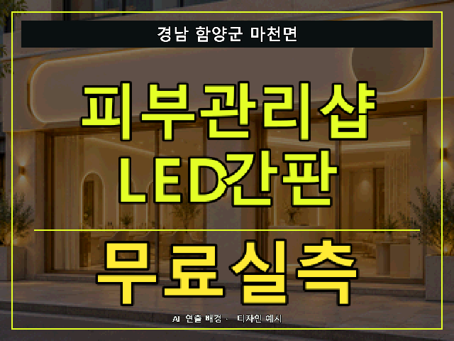 경남 함양군 마천면 피부관리샵 LED간판 무료실측 안내 썸네일 · AI 연출 배경