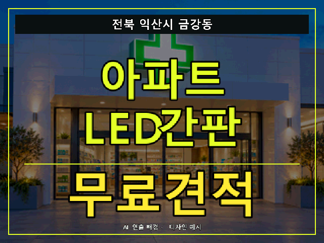 전북 익산시 금강동 아파트 LED간판 무료견적 안내 썸네일 · AI 연출 배경
