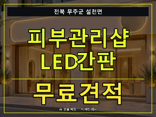 전북 무주군 설천면 피부관리샵 LED간판 무료견적 안내 썸네일 · AI 연출 배경