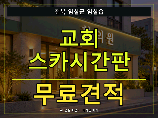 전북 임실군 임실읍 교회 스카시간판 무료견적 안내 썸네일 · AI 연출 배경